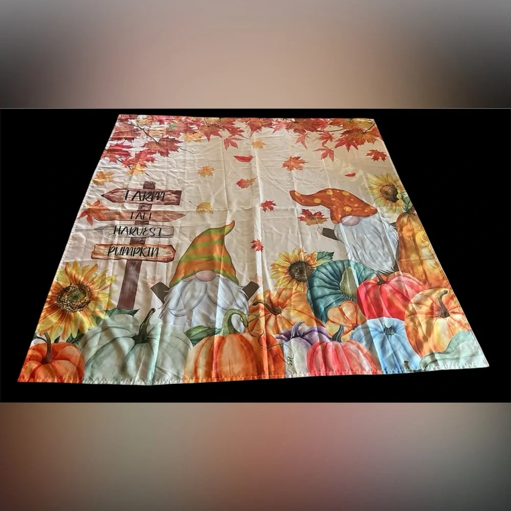 Fall & Gnome Themed Shower Curtain